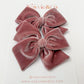 Dusty Mauve Velvet Hand-tied Bow