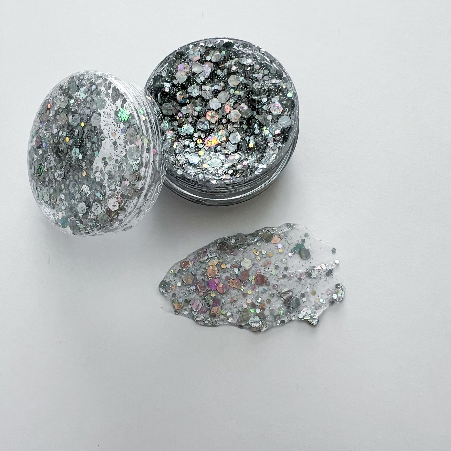 Holographic Silver Glitter Gel