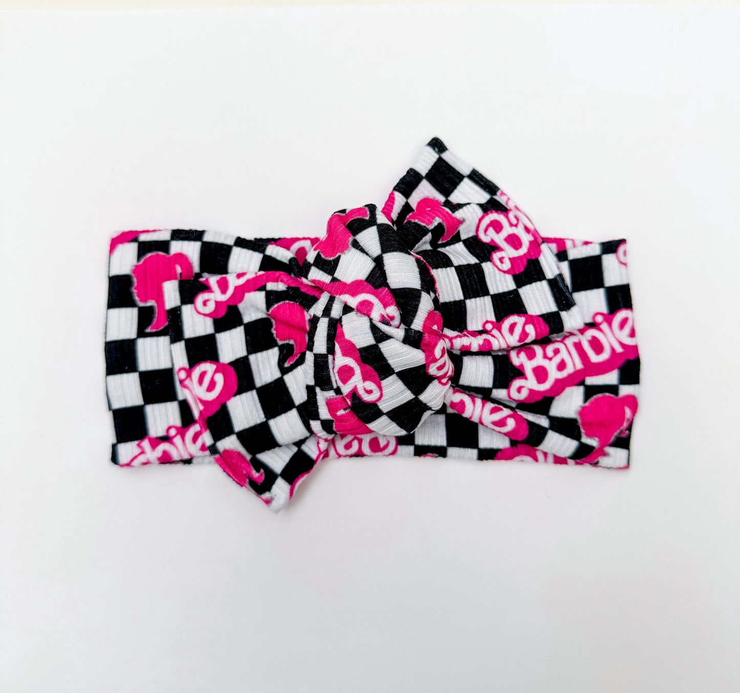 BARBIE CHECK Knotted Headwrap
