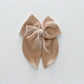 Champagne Velvet Fable Bow