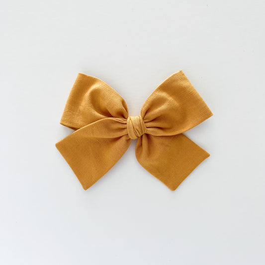 Mustard Hand-tied Bow