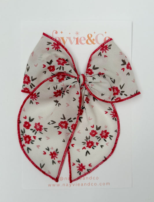 RTS OVERSIZE Dainty Floral Fable Bow