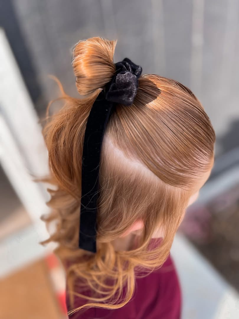 Black Velvet Long Tail Bow