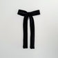 Black Glitter Velvet Long Tail Bow