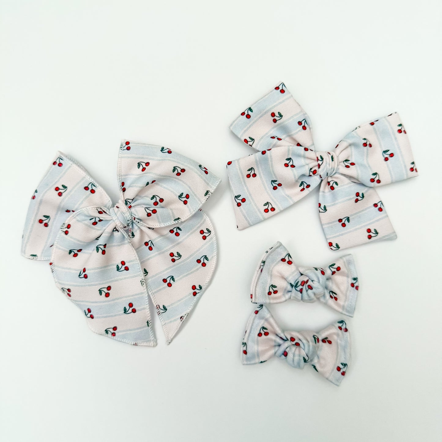 Cherry Stripes Hand-tied Bow