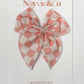 RTS Small Pink Check Fable Bow