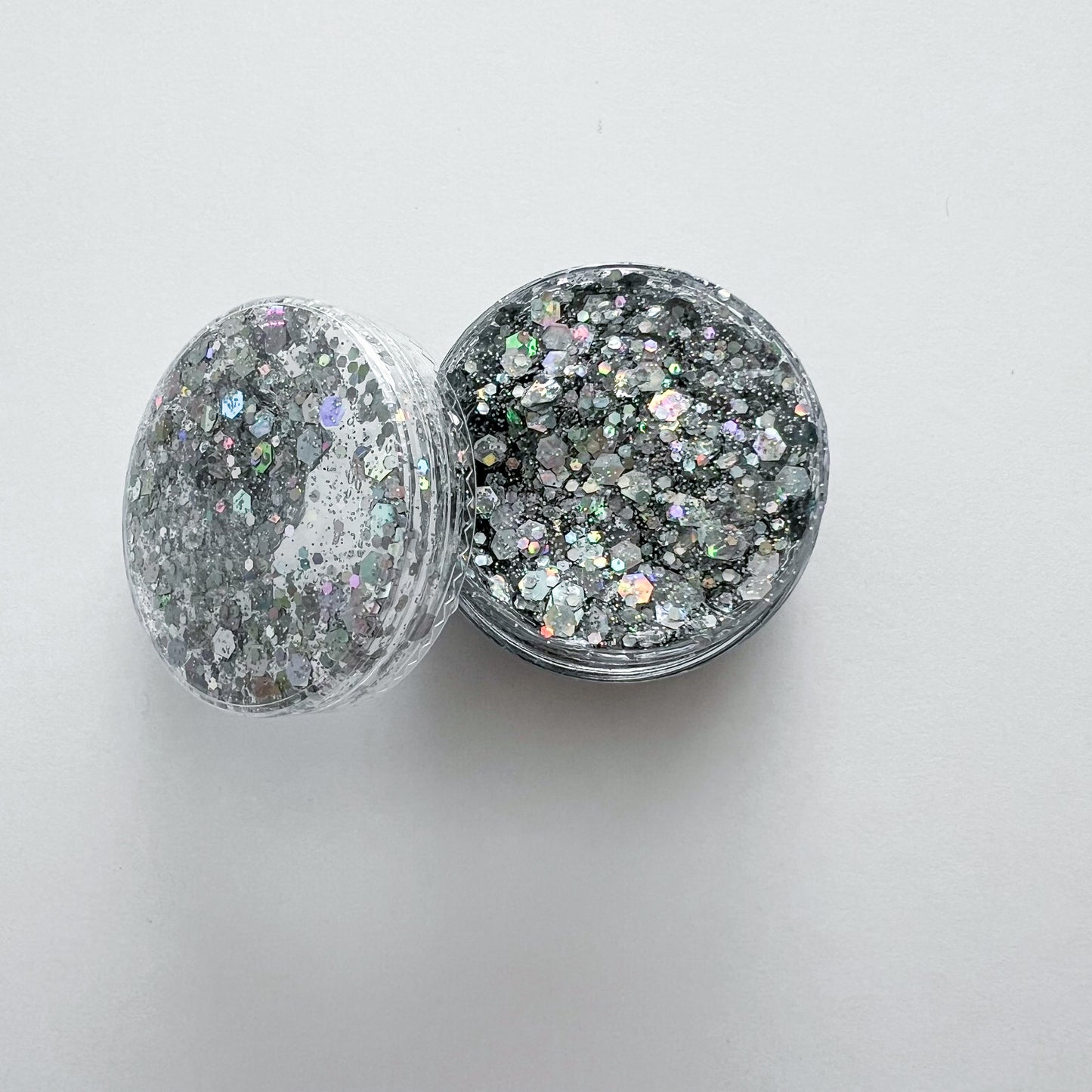 Holographic Silver Glitter Gel