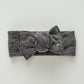 Black Sand Wash Ribbed Knotted Headwrap