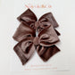 Chocolate Velvet Hand-tied Bow