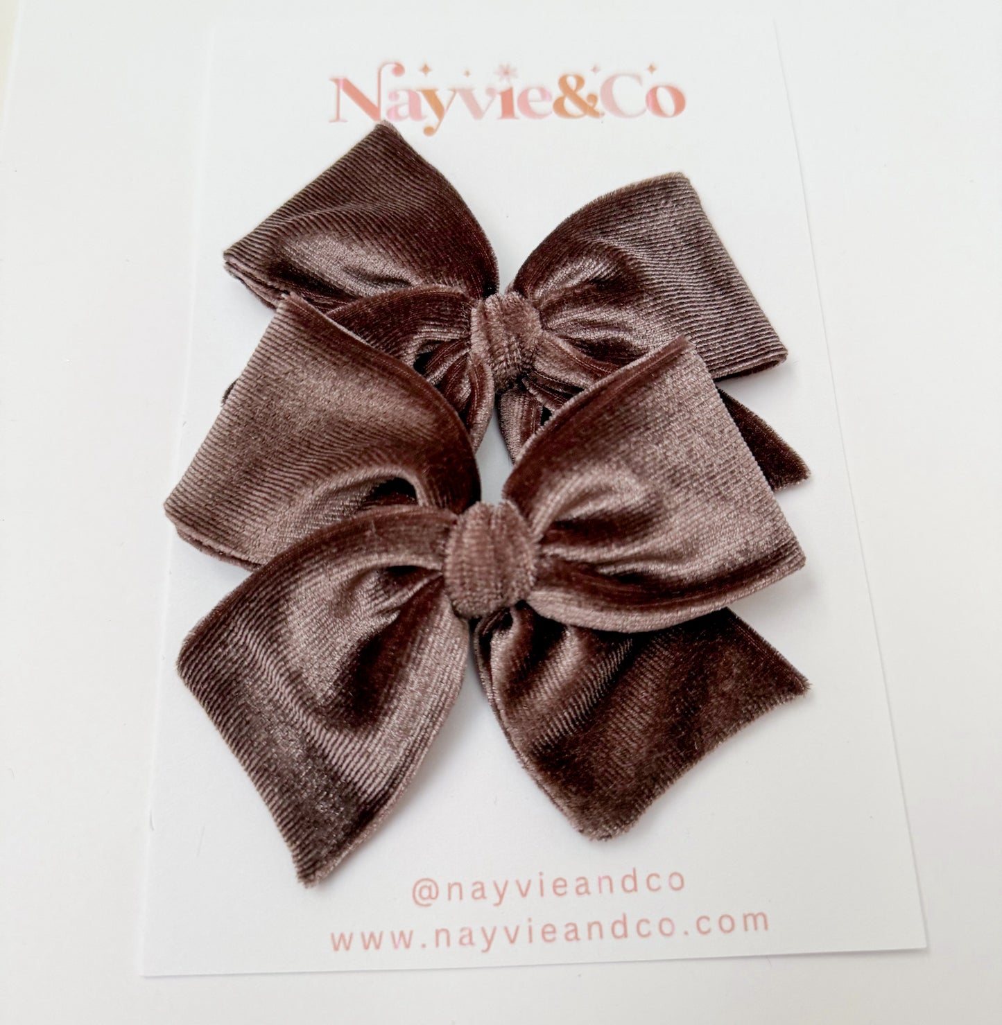 Chocolate Velvet Hand-tied Bow