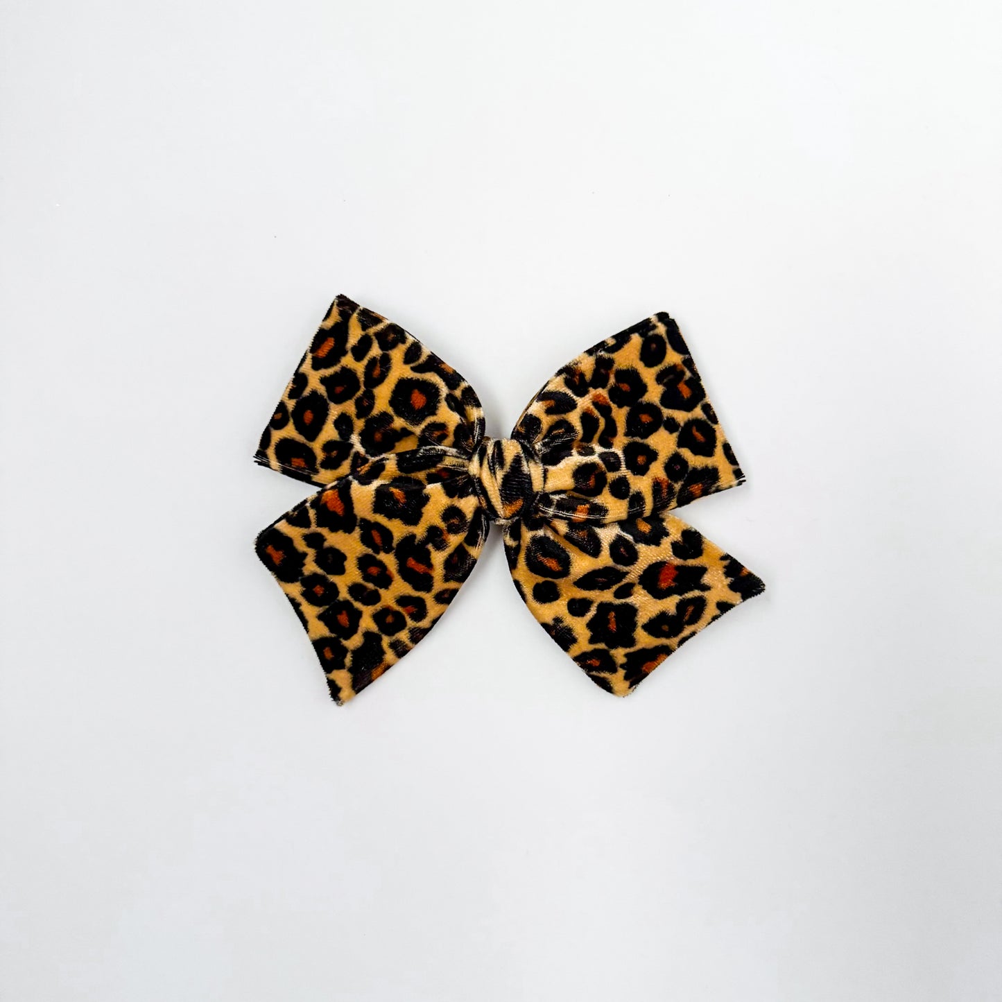 Leopard Velvet Hand-tied Bow