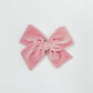 Baby Pink Velvet Hand-tied Bow