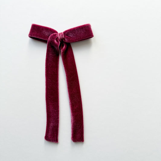 Rouge Velvet Long Tail Bow