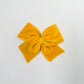 Yellow Velvet Hand-tied Bow