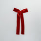 Rust Velvet Long Tail Bow