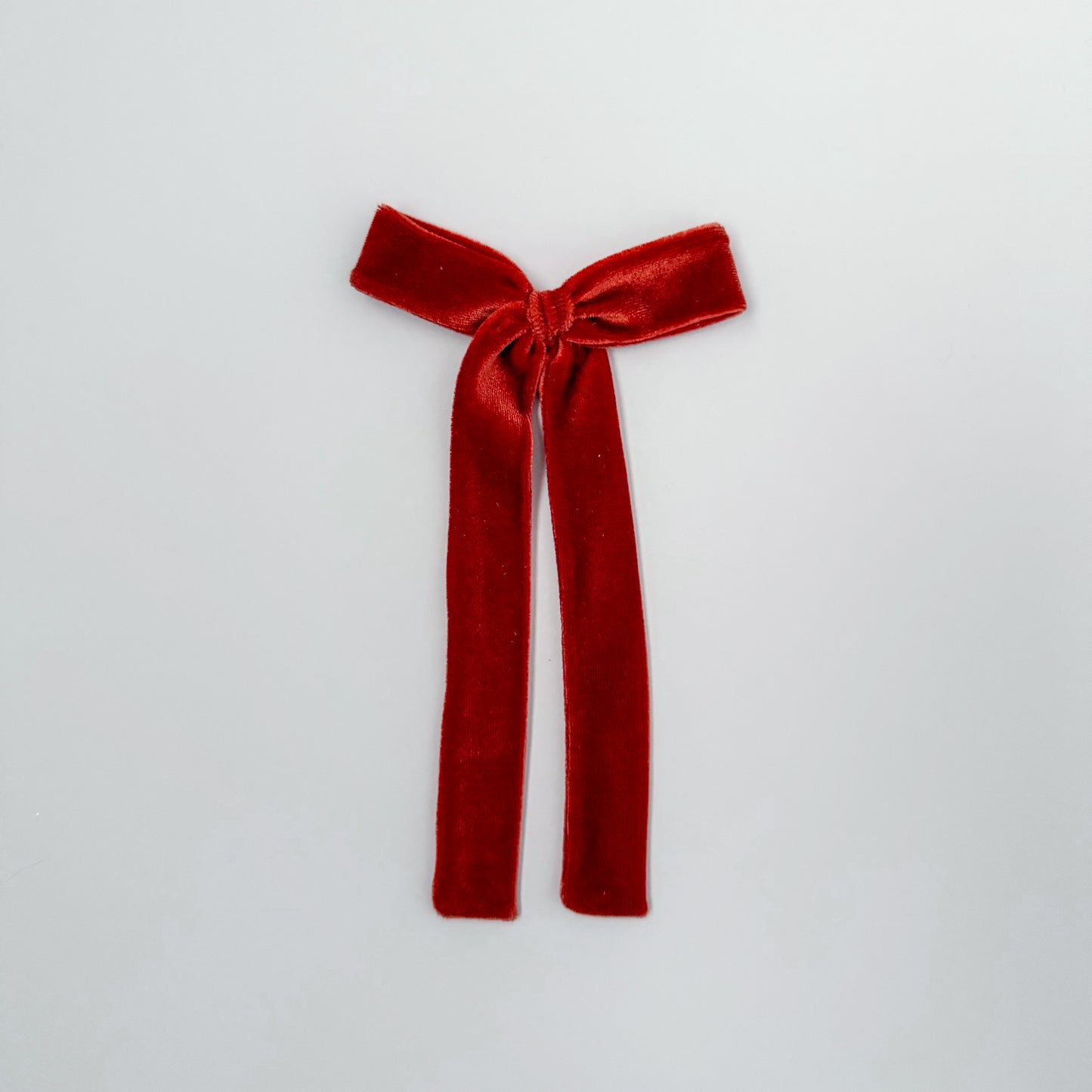 Rust Velvet Long Tail Bow