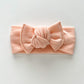 Blush Sand Wash Ribbed Knotted Headwrap