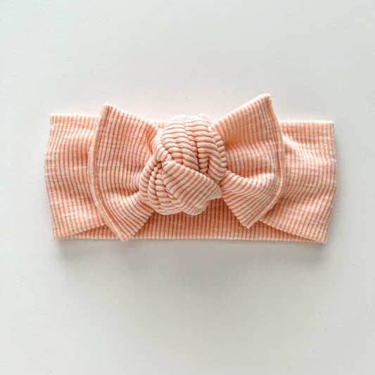 Blush Sand Wash Ribbed Knotted Headwrap