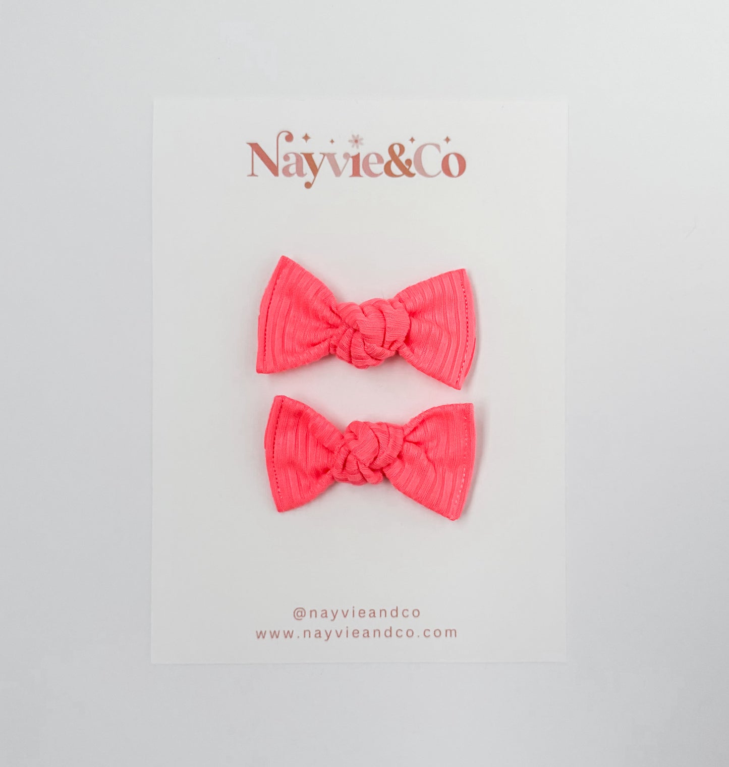 Neon Coral KNOTTED PIGGY SET