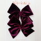 Wine Velvet Hand-tied Bow