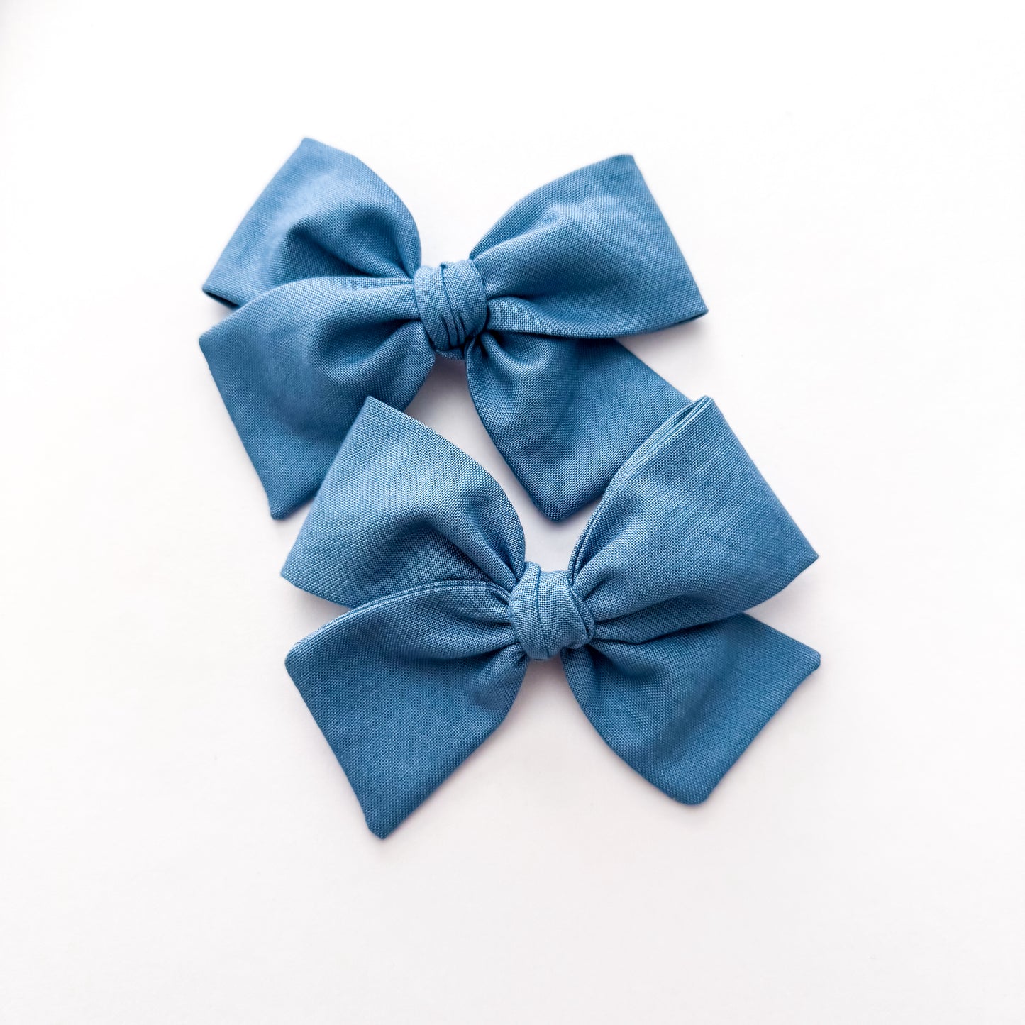 Dusty Blue Hand-tied Bow