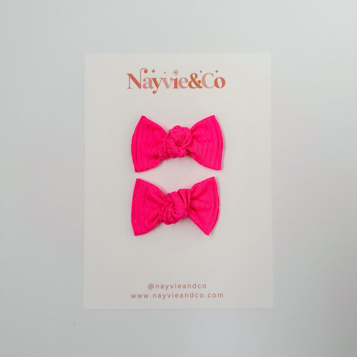 Neon Pink KNOTTED PIGGY SET