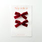 CRANBERRY Velvet Ribbon Piggy Set