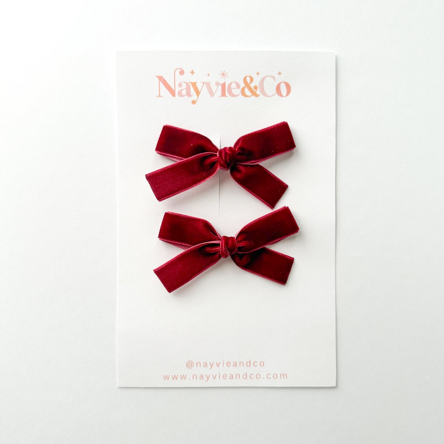 CRANBERRY Velvet Ribbon Piggy Set
