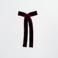 Burgundy Velvet Long Tail Bow