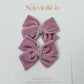 Lavender Velvet Hand-tied Bow