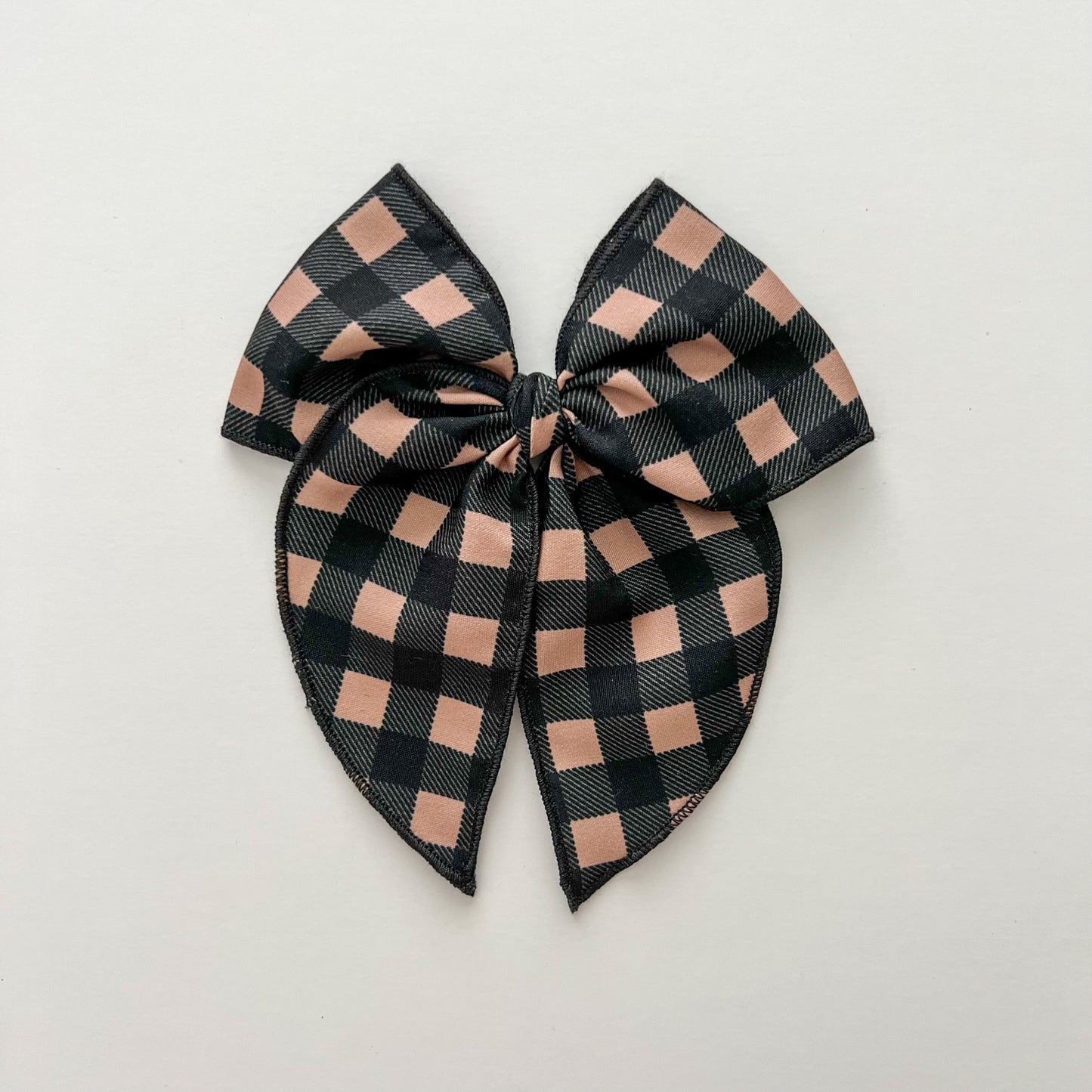 Black+Tan Plaid Fable Bow