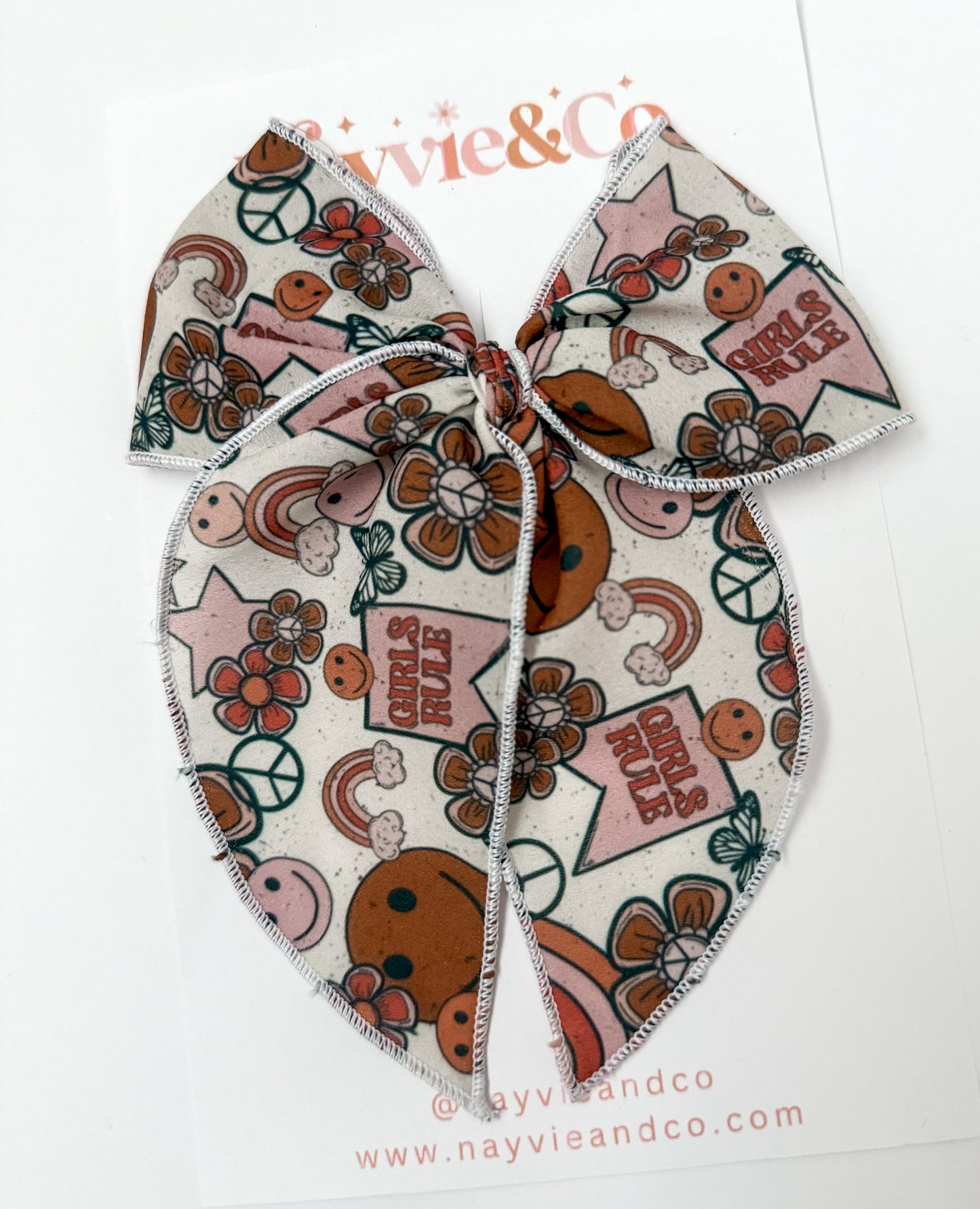 GIRLS RULE Large Fable Bow