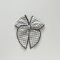 Black+White Small Windowpane Fable Bow