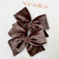 Chocolate Velvet Hand-tied Bow