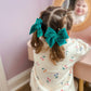 Deep Teal Velvet Hand-tied Bow