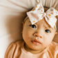 Daisies on Light Blush Hand-tied Bow