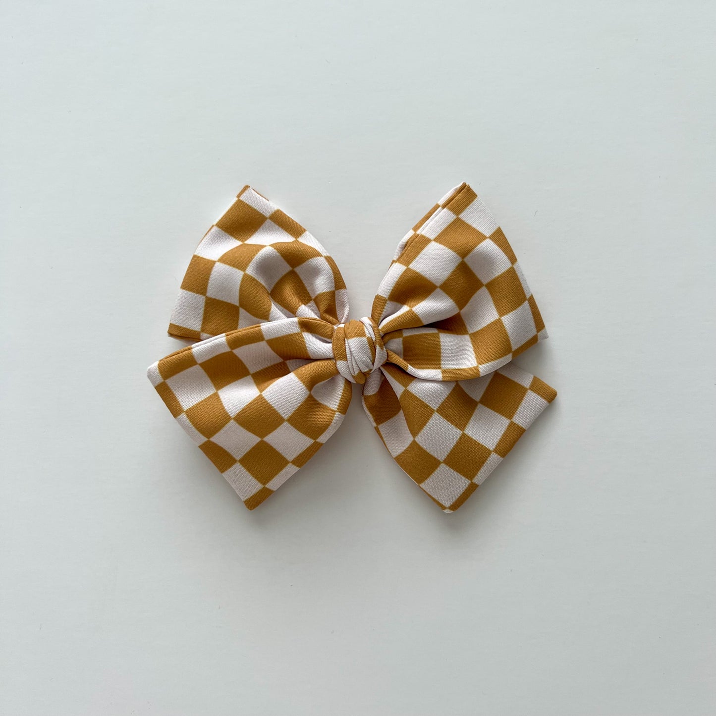 RTS Oversize Mustard Check Hand-tied Bow