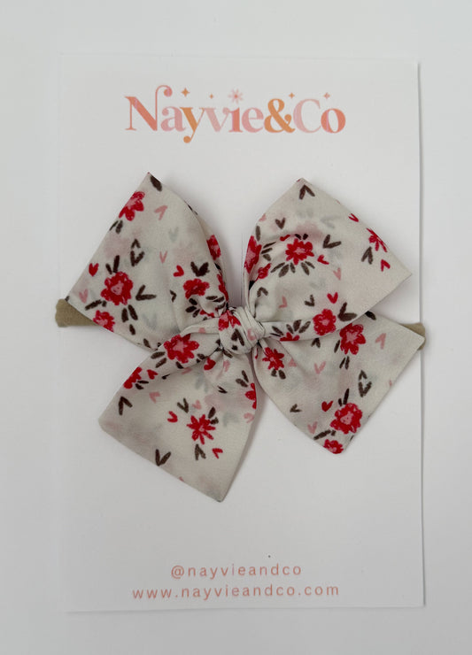 RTS OVERSIZED Dainty Floral Hand-tied Bow