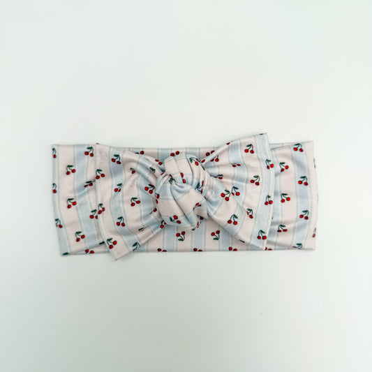 Cherry Stripes Knotted Headwrap