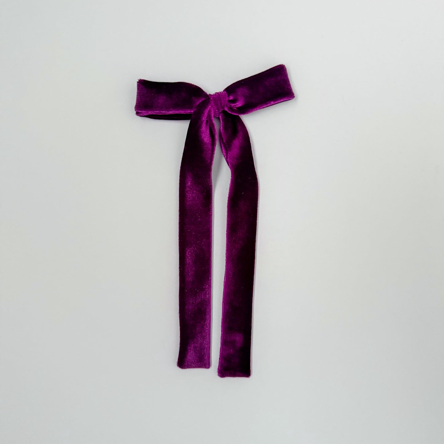 Purple Velvet Long Tail Bow