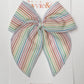 RTS OVERSIZE PASTEL RAINBOW STRIPES Fable Bow