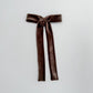 Chocolate Velvet Long Tail Bow