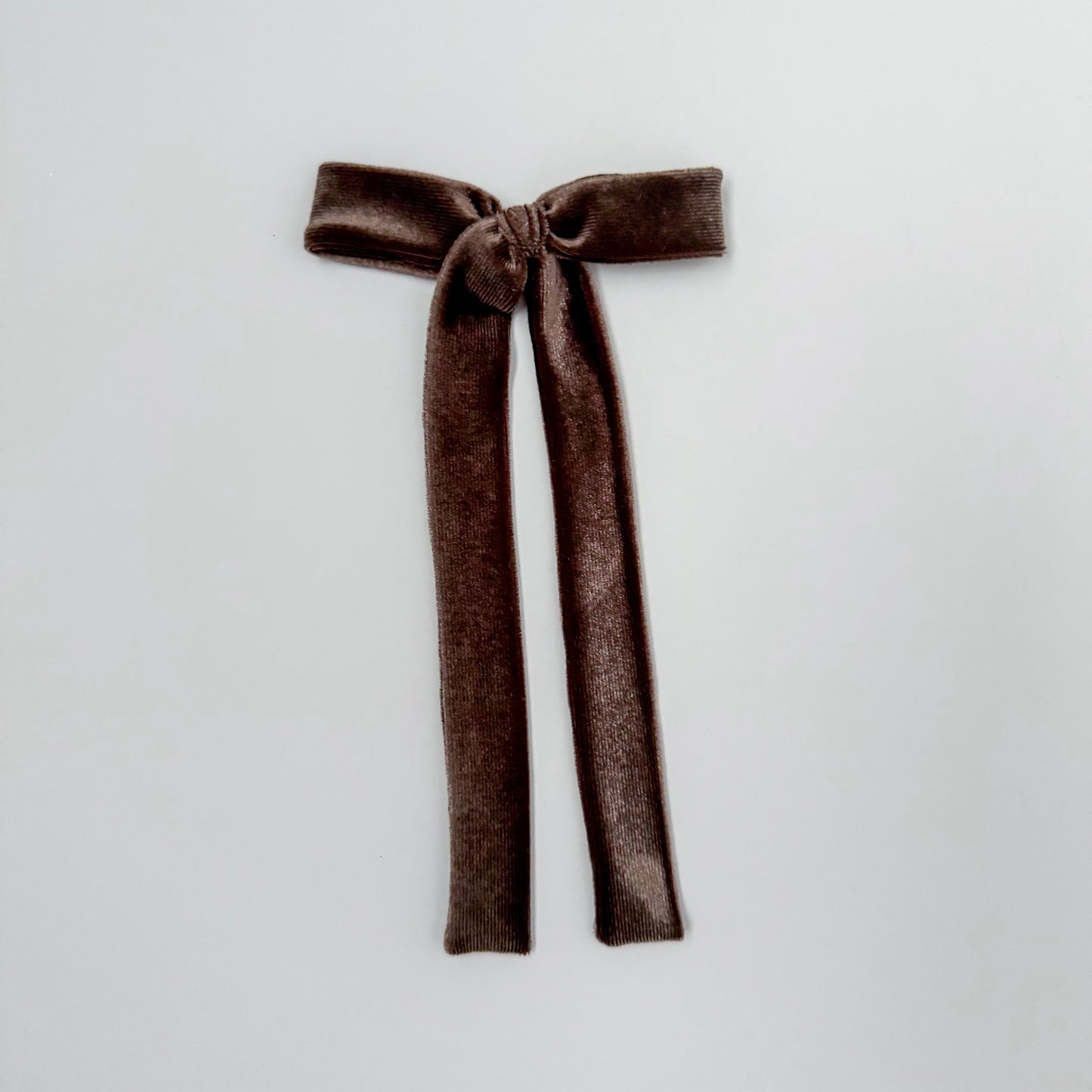 Chocolate Velvet Long Tail Bow