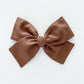 RTS OVERSIZE Chocolate Brown Hand-tied Bow