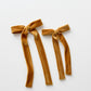 Gold Velvet Long Tail Bow