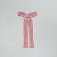 Baby Pink Velvet Long Tail Bow