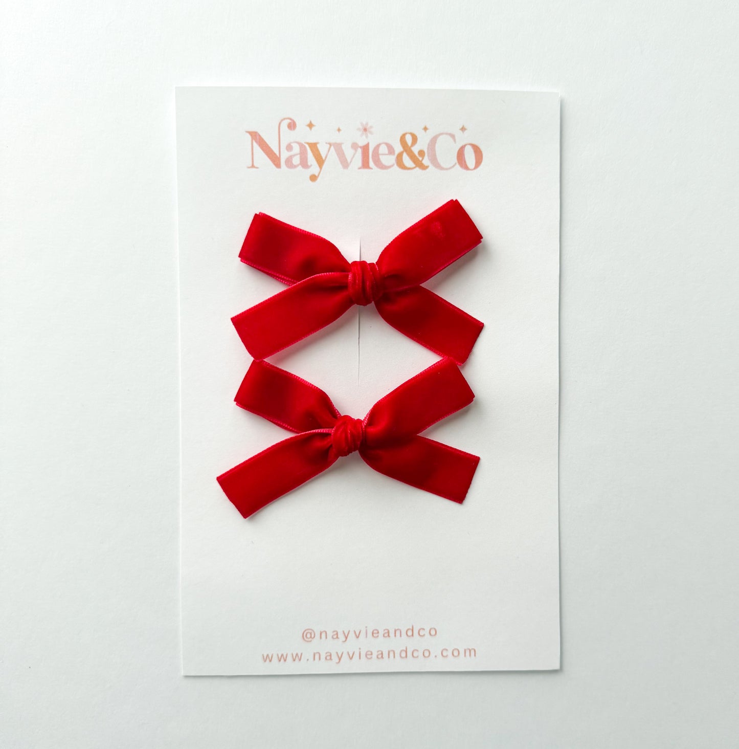 RED Velvet Ribbon Piggy Set