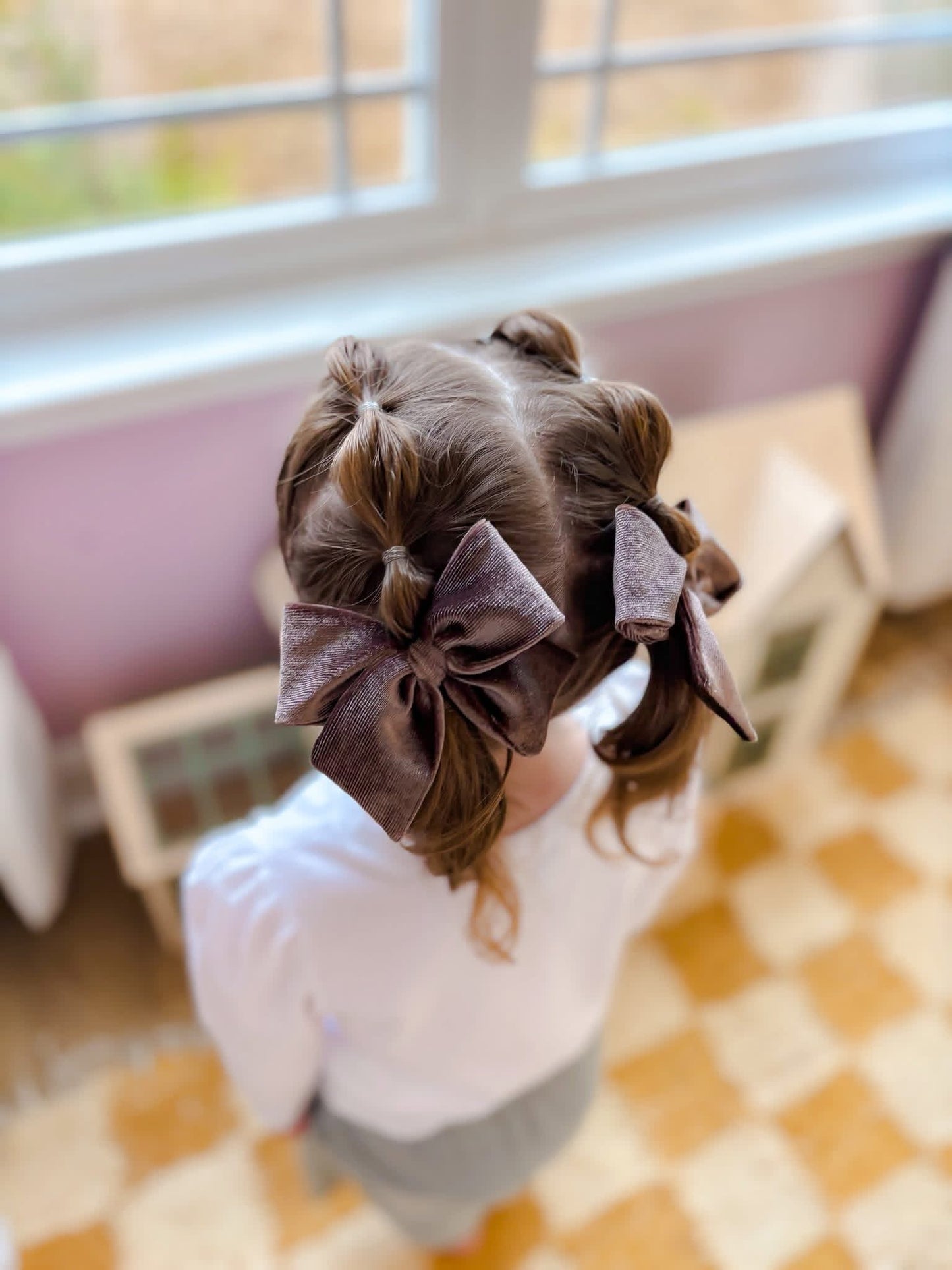 Chocolate Velvet Hand-tied Bow