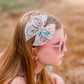 Blue Floral Fable Bow