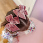 Dusty Mauve Velvet Hand-tied Bow